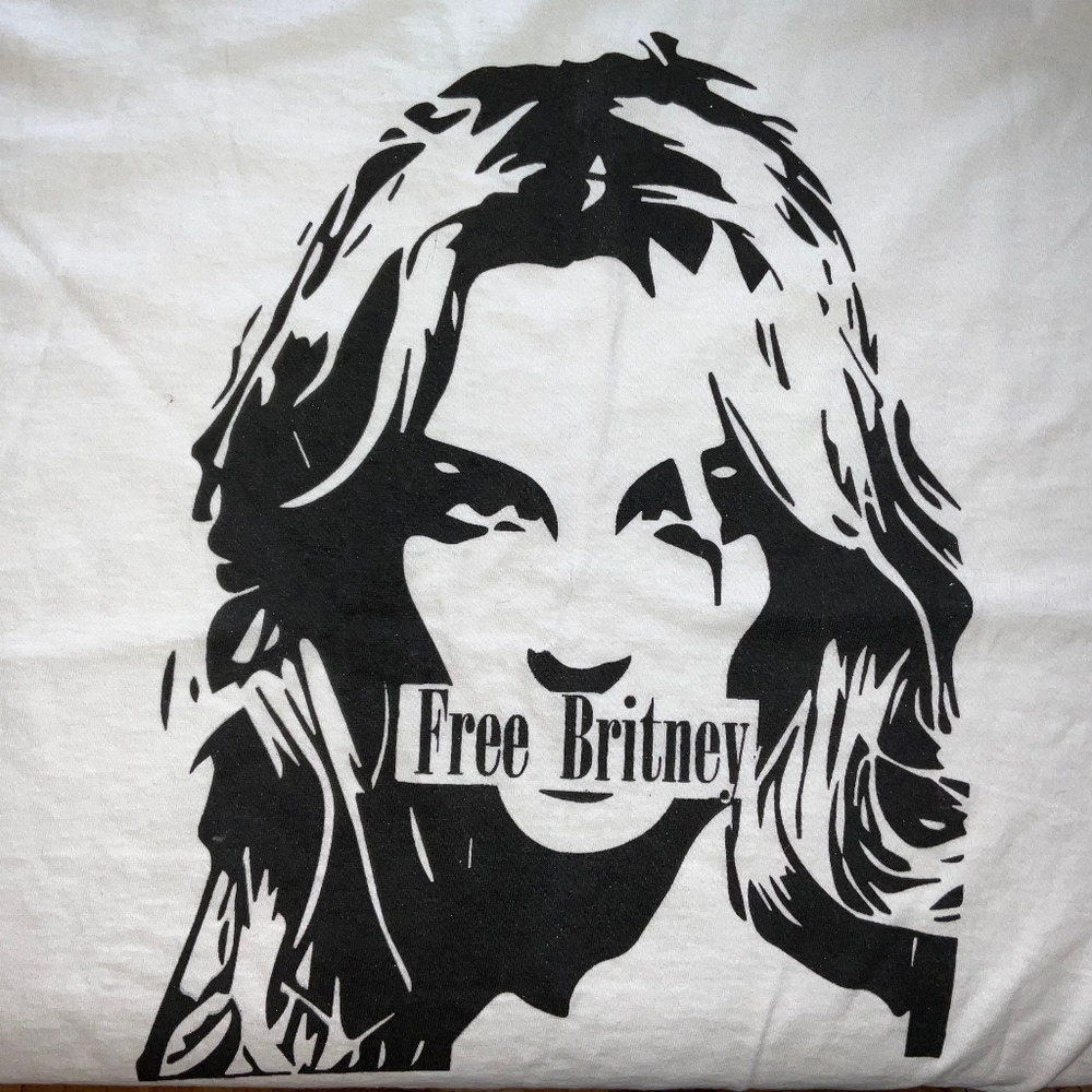 Free Britney - Britney Spears Handmade T-shirt Medium Size